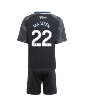 Aston Villa Ian Maatsen #22 Maglia Gara Trasferta Repliche 2025-26 Bambino Maniche Corte